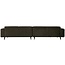 Woood Statement xl 4-zits bank 372 cm fluweel warm groen