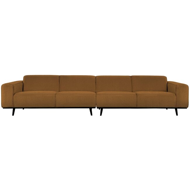 Woood Statement xl 4-zits bank 372 cm bouclé butter