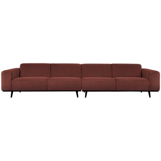 Woood Statement xl 4-zits bank 372 cm bouclé chestnut