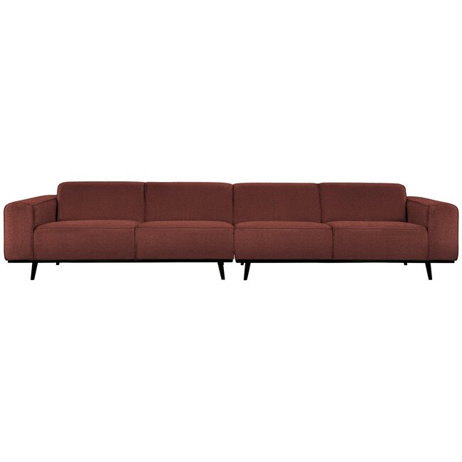 Woood Statement xl 4-zits bank 372 cm bouclé chestnut