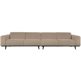 Woood Statement xl 4-zits bank 372 cm bouclé beige