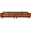 Woood Statement xl 4-zits bank 372 cm lederlook cognac