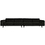 Woood Statement xl 4-zits bank 372 cm platte brede rib graphite