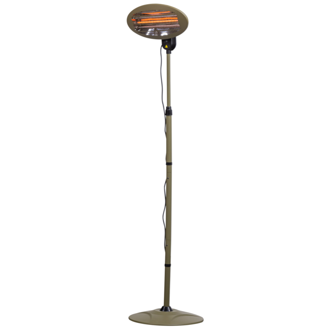 Woood Meis in hoogte verstelbare terras heater warm groen