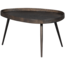 Woood Set van 2 - crude bijzettafels antique bronze