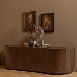 Woood Sense dressoir 4-deurs mango walnoot