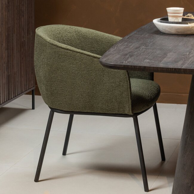 Woood Leon eetkamerstoel forest green