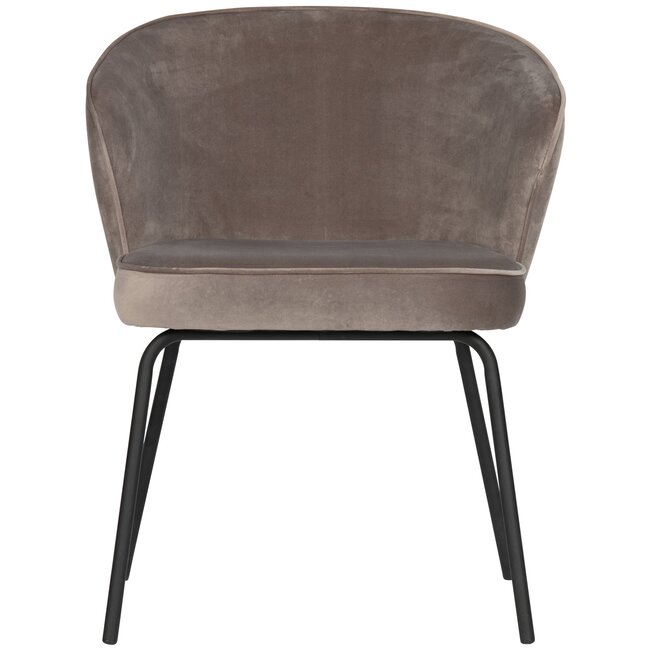 Woood Admit eetkamerstoel fluweel khaki