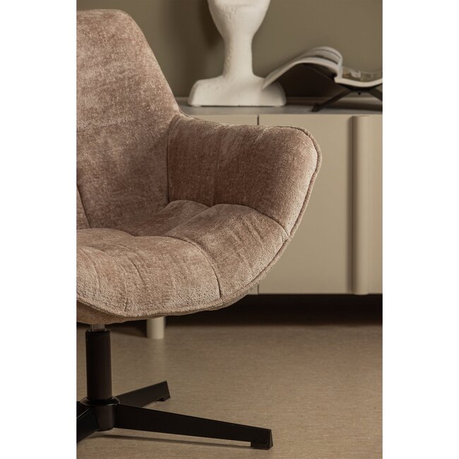 Woood Wibo draaifauteuil taupe