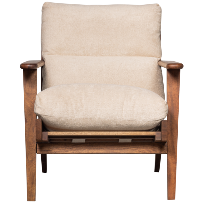 Woood Houston fauteuil bouclé/hout naturel
