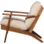 Woood Houston fauteuil bouclé/hout naturel