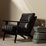 Woood Houston fauteuil echt leer zwart