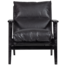 Woood Houston fauteuil echt leer zwart