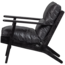 Woood Houston fauteuil echt leer zwart