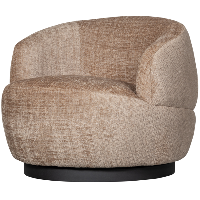 Woood Woolly draaifauteuil chenille zand
