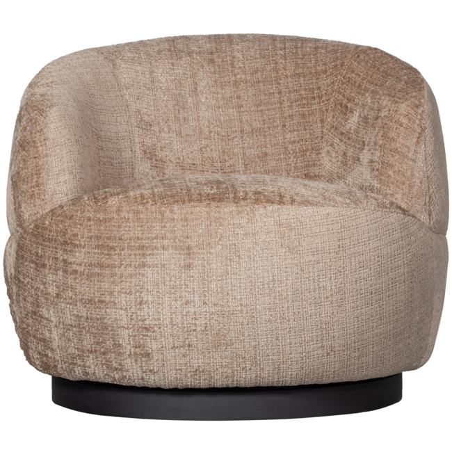 Woood Woolly draaifauteuil chenille zand