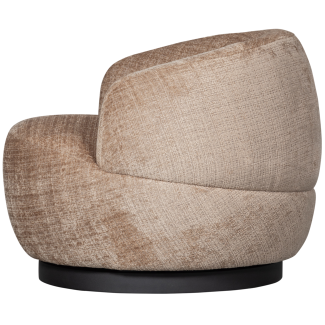 Woood Woolly draaifauteuil chenille zand