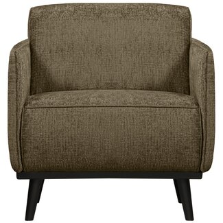 Woood Statement fauteuil met arm structure velvet bonsai