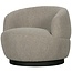 Woood Woolly draaifauteuil bouclé naturel gemeleerd