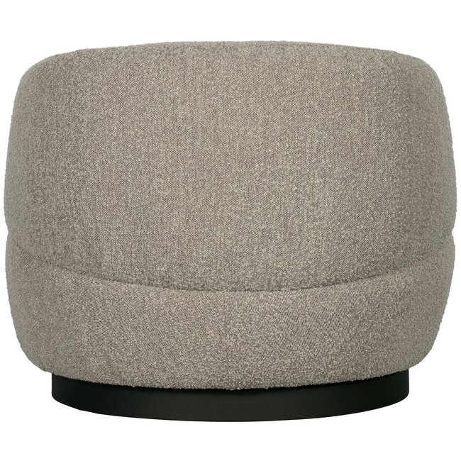 Woood Woolly draaifauteuil bouclé naturel gemeleerd