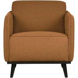 Woood Statement fauteuil met arm bouclé butter