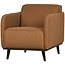 Woood Statement fauteuil met arm bouclé butter