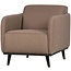Woood Statement fauteuil met arm bouclé nougat
