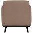 Woood Statement fauteuil met arm bouclé nougat