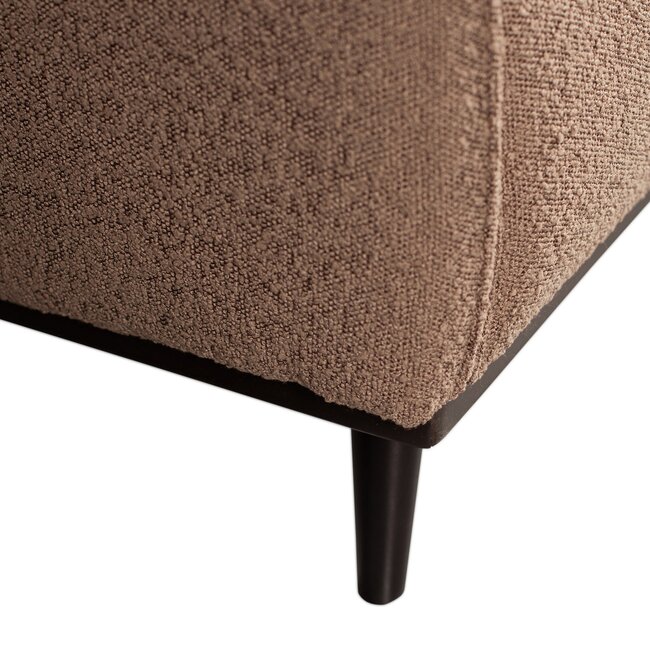 Woood Statement fauteuil met arm bouclé nougat