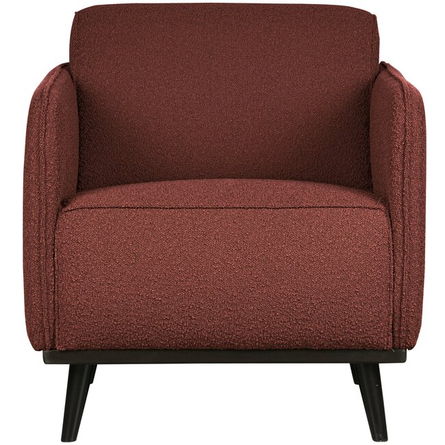 Woood Statement fauteuil met arm bouclé chestnut