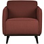 Woood Statement fauteuil met arm bouclé chestnut