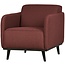 Woood Statement fauteuil met arm bouclé chestnut