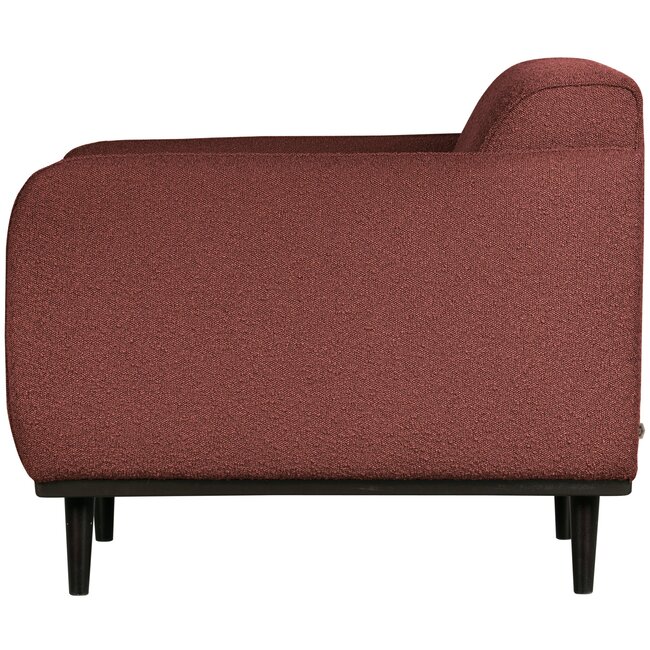 Woood Statement fauteuil met arm bouclé chestnut