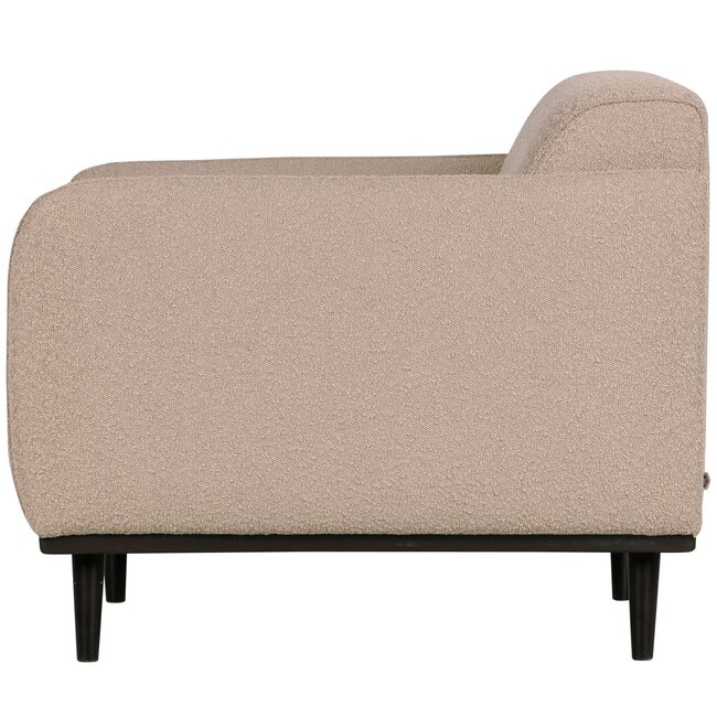 Woood Statement fauteuil met arm bouclé beige