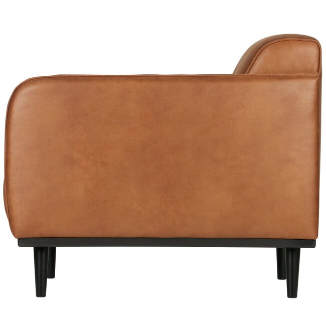 Woood Statement fauteuil met arm lederlook cognac