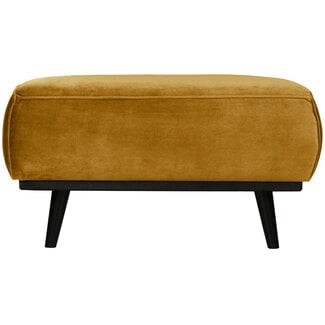 Woood Statement hocker fluweel honing geel