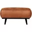 Woood Statement hocker lederlook cognac