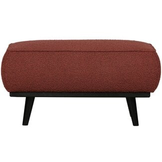 Woood Statement hocker bouclé chestnut