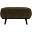 Woood Statement hocker brede platte rib warm groen