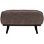 Woood Statement hocker brede platte rib taupe