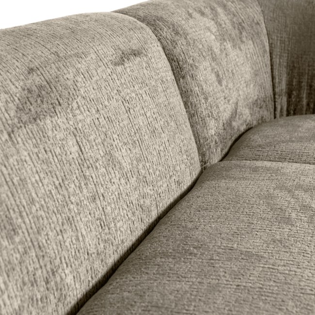 Woood Sloping hoekbank rechts structure velvet wheatfield