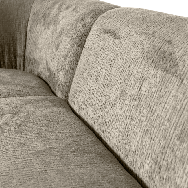 Woood Sloping hoekbank links structure velvet wheatfield