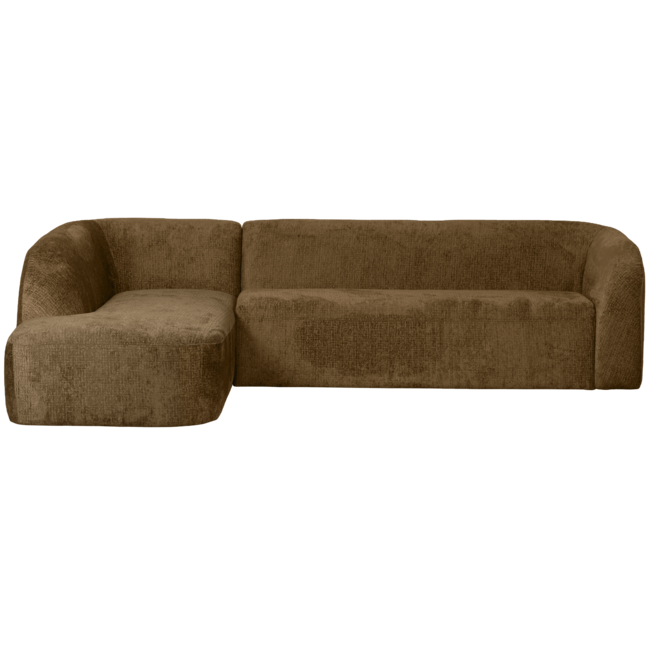Woood Sloping hoekbank links structure velvet brass