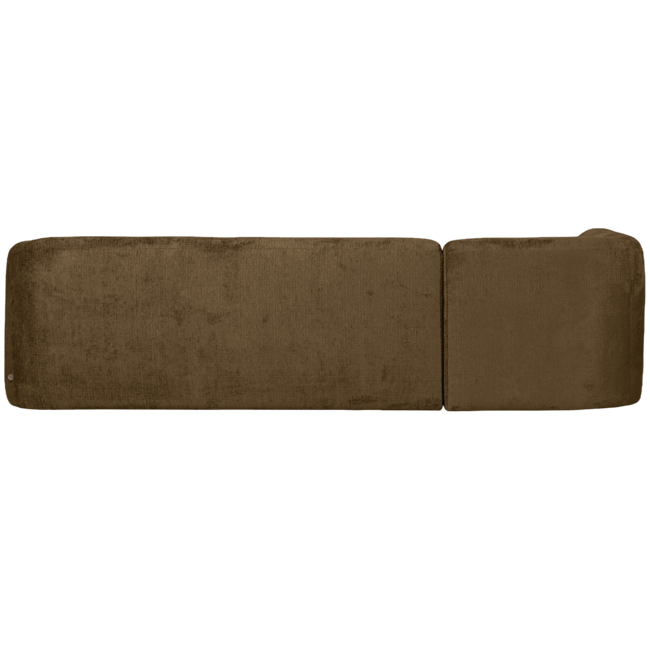 Woood Sloping hoekbank links structure velvet brass