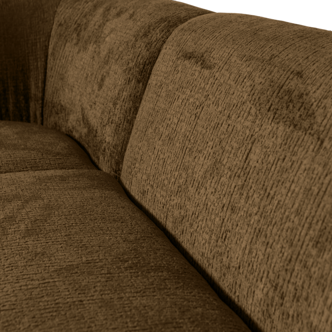 Woood Sloping hoekbank links structure velvet brass