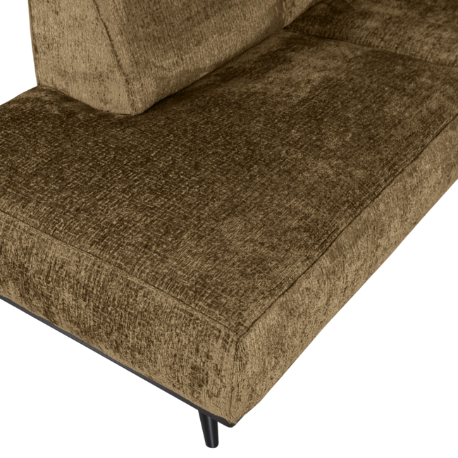 Woood Statement hoekbank links structure velvet brass
