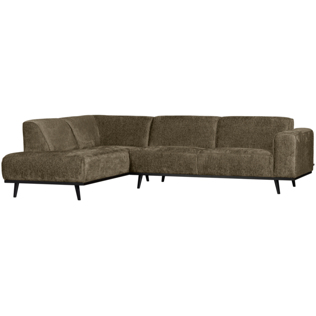 Woood Statement hoekbank links structure velvet bonsai