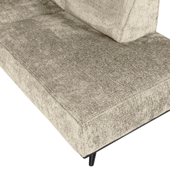 Woood Statement hoekbank rechts structure velvet wheatfield