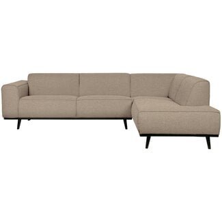 Woood Statement hoekbank rechts bouclé beige
