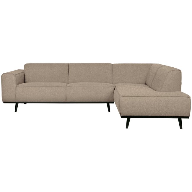 Woood Statement hoekbank rechts bouclé beige